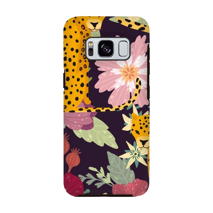Galaxy S8 StrongFit floral leopard by haroulita