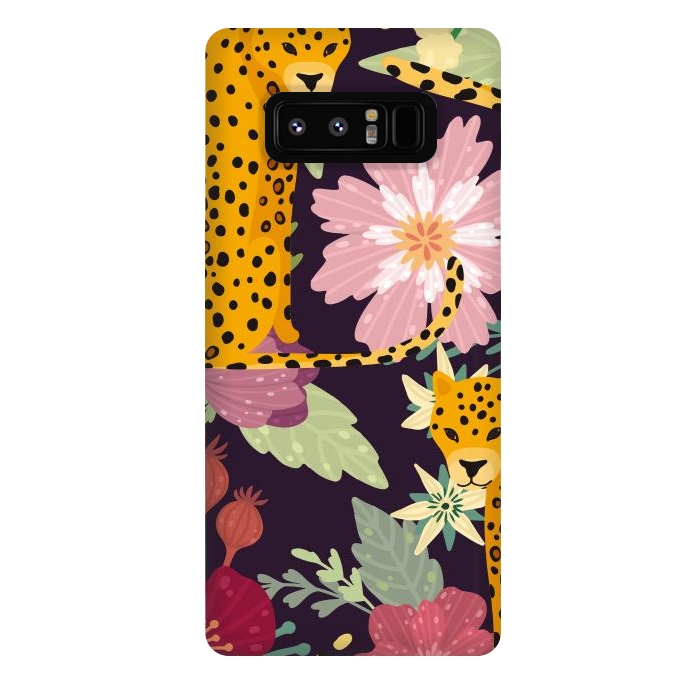 Galaxy Note 8 StrongFit floral leopard by haroulita