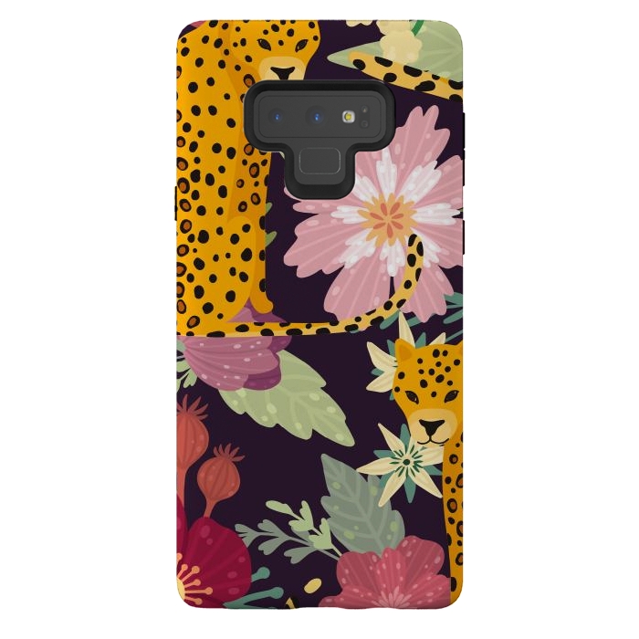 Galaxy Note 9 StrongFit floral leopard by haroulita