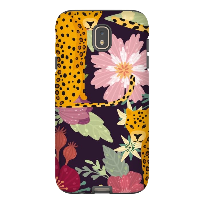 Galaxy J7 StrongFit floral leopard by haroulita