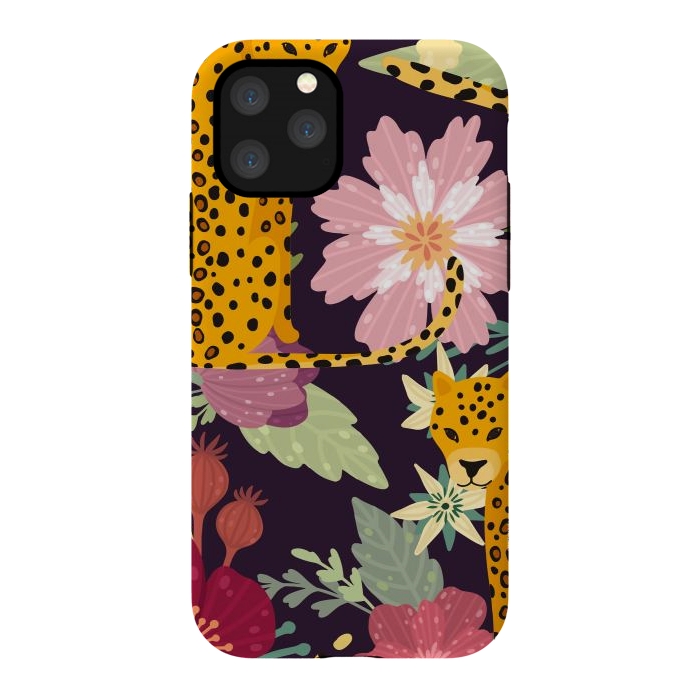 iPhone 11 Pro StrongFit floral leopard by haroulita
