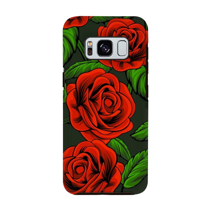 Galaxy S8 StrongFit red roses by haroulita