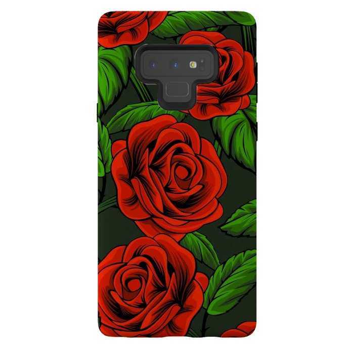 Galaxy Note 9 StrongFit red roses by haroulita