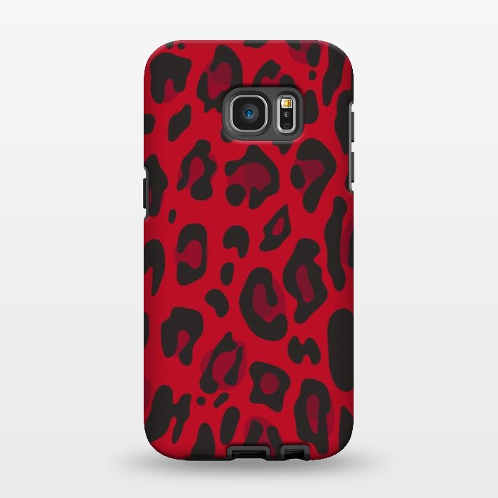 Galaxy S7 EDGE StrongFit red animal print by haroulita