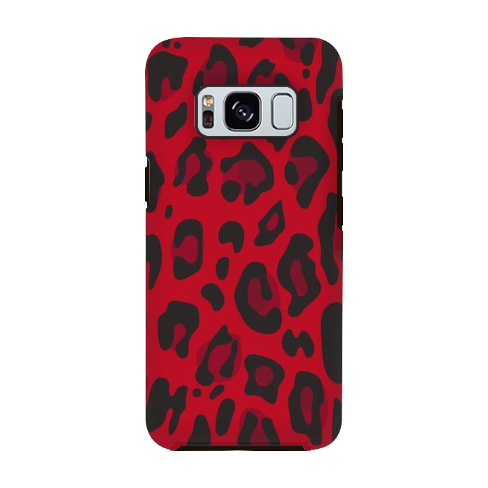 Galaxy S8 StrongFit red animal print by haroulita