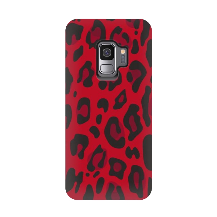 Galaxy S9 StrongFit red animal print by haroulita