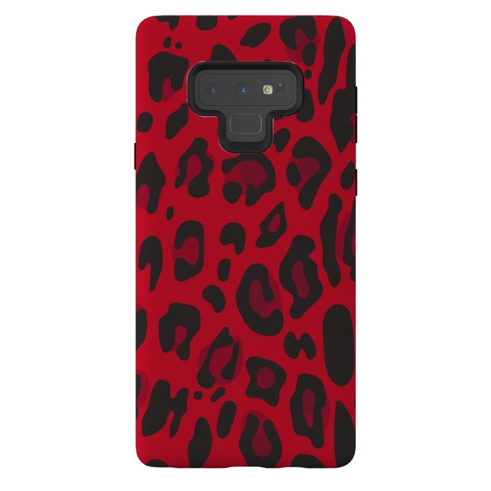 Galaxy Note 9 StrongFit red animal print by haroulita