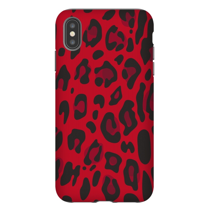 iPhone Xs Max StrongFit red animal print by haroulita