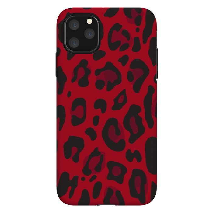 iPhone 11 Pro Max StrongFit red animal print by haroulita