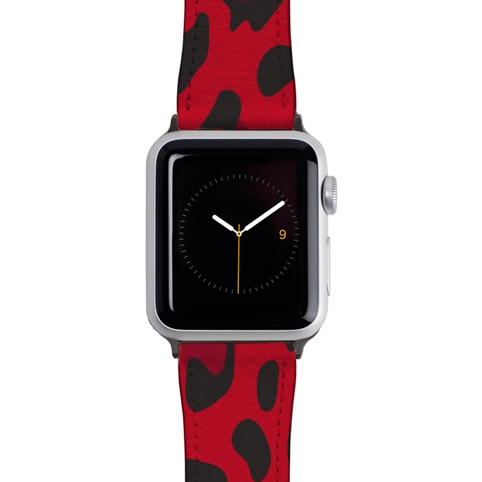 Watch 38mm / 40mm Strap PU leather red animal print by haroulita
