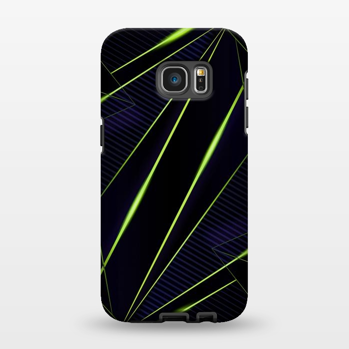 Galaxy S7 EDGE StrongFit vivid green geometric by haroulita
