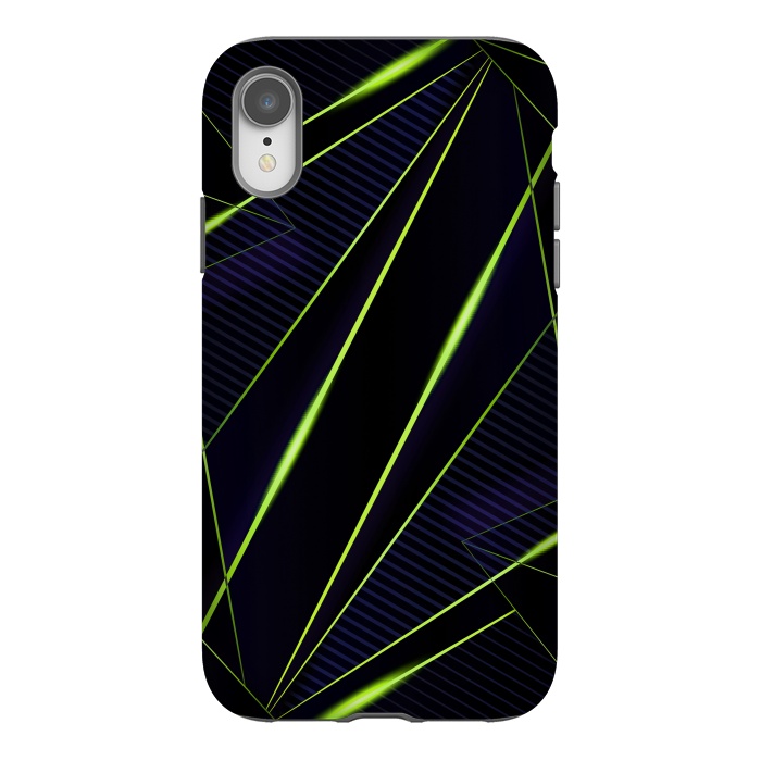 iPhone Xr StrongFit vivid green geometric by haroulita