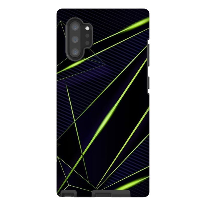 Galaxy Note 10 plus StrongFit vivid green geometric by haroulita