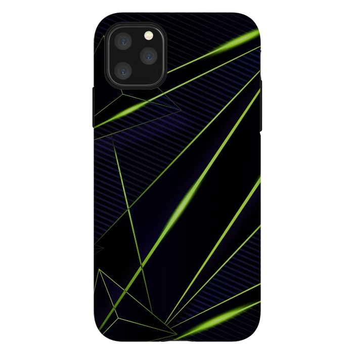 iPhone 11 Pro Max StrongFit vivid green geometric by haroulita