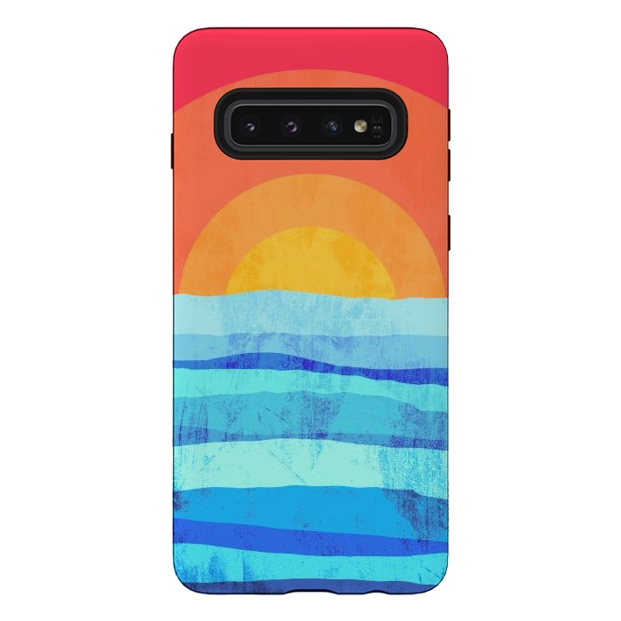 Galaxy S10 StrongFit The sea's sun by Steve Wade (Swade)
