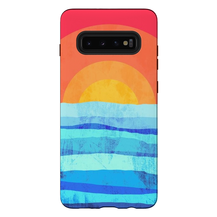Galaxy S10 plus StrongFit The sea's sun by Steve Wade (Swade)