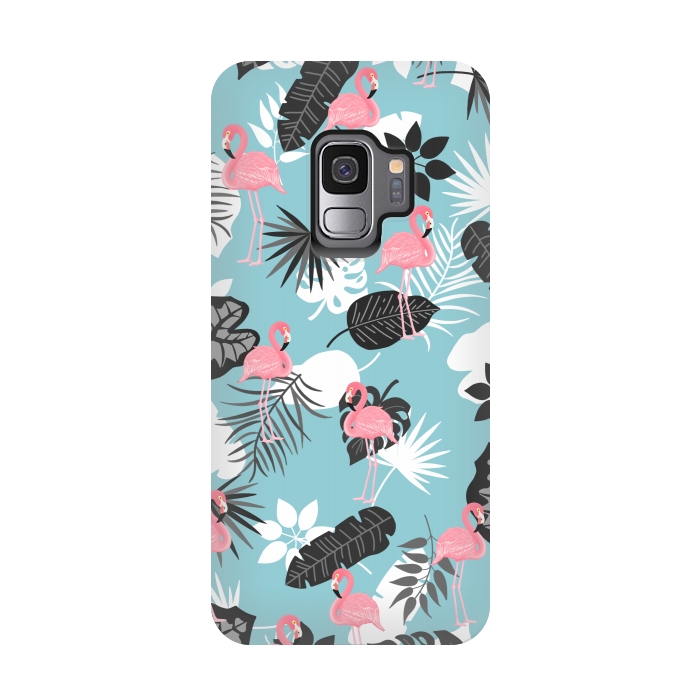 Galaxy S9 StrongFit Pink flamingo by Jms