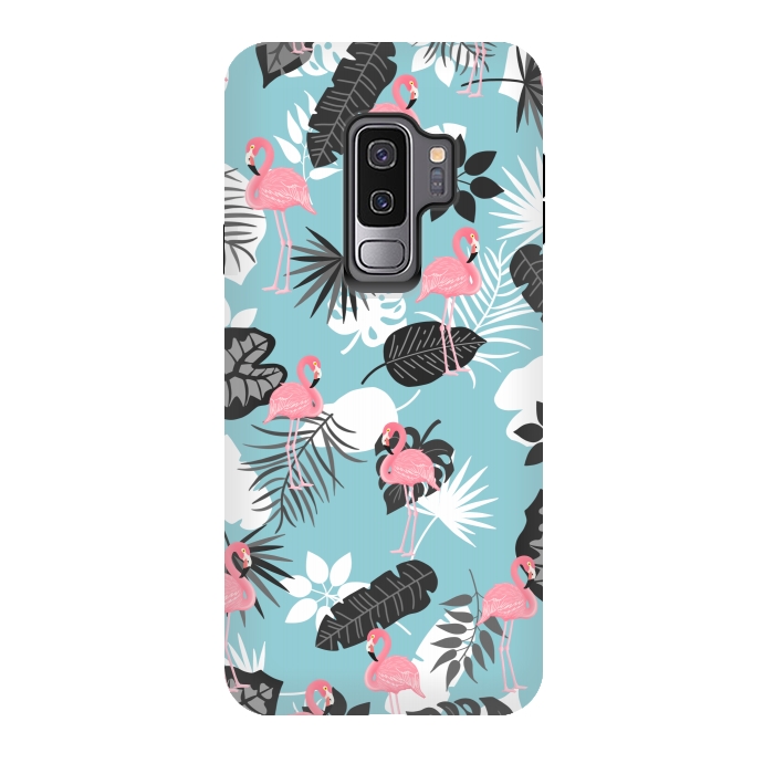 Galaxy S9 plus StrongFit Pink flamingo by Jms