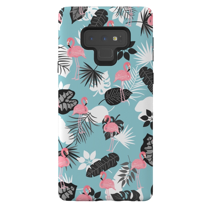 Galaxy Note 9 StrongFit Pink flamingo by Jms