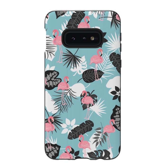 Galaxy S10e StrongFit Pink flamingo by Jms