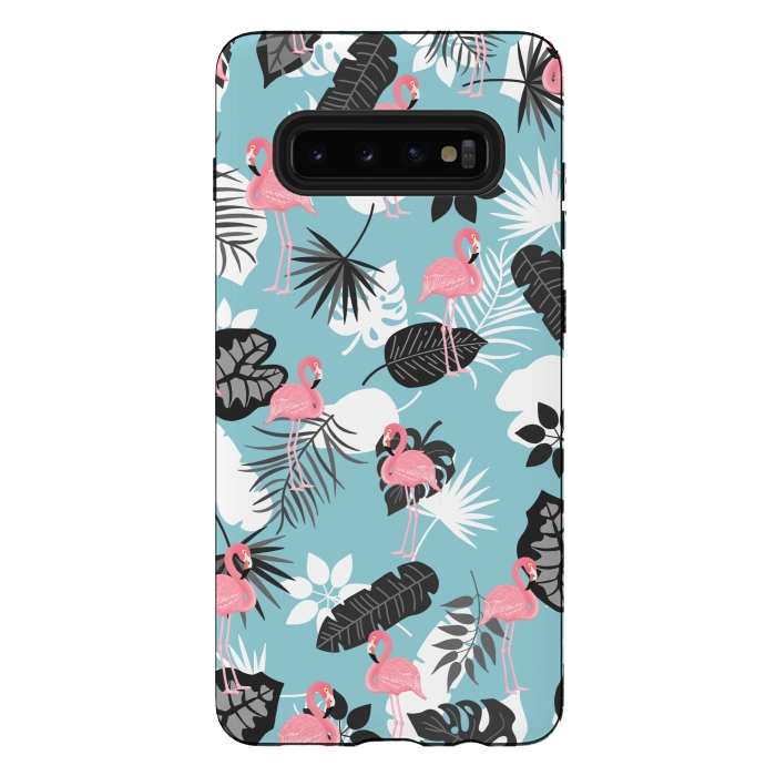 Galaxy S10 plus StrongFit Pink flamingo by Jms