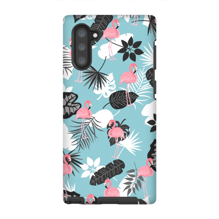 Galaxy Note 10 StrongFit Pink flamingo by Jms