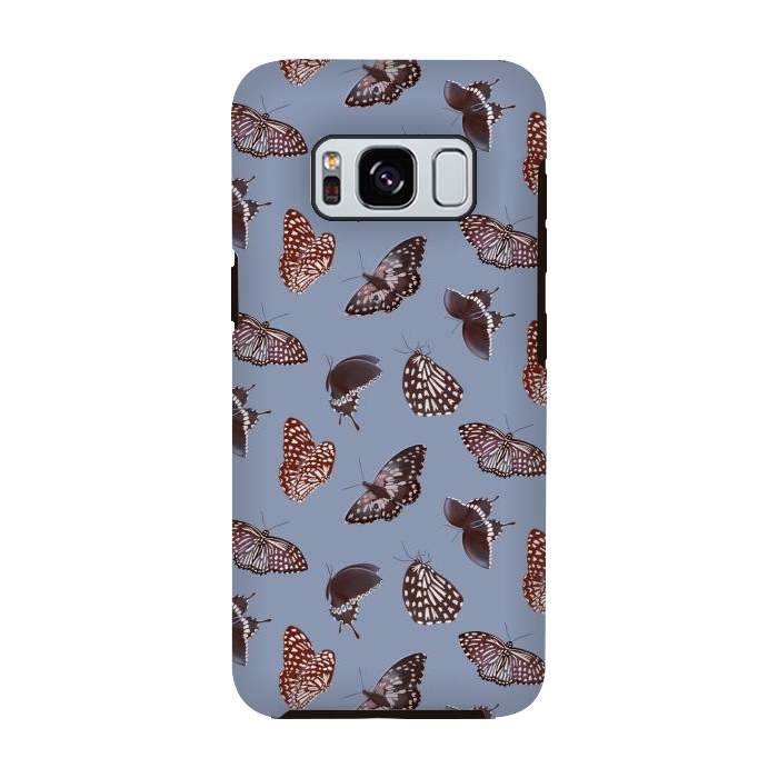 Galaxy S8 StrongFit Dark Butterflies by Tishya Oedit