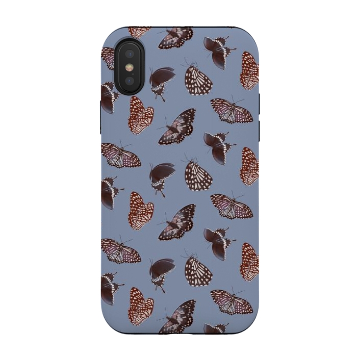 iPhone Xs / X StrongFit Dark Butterflies by Tishya Oedit