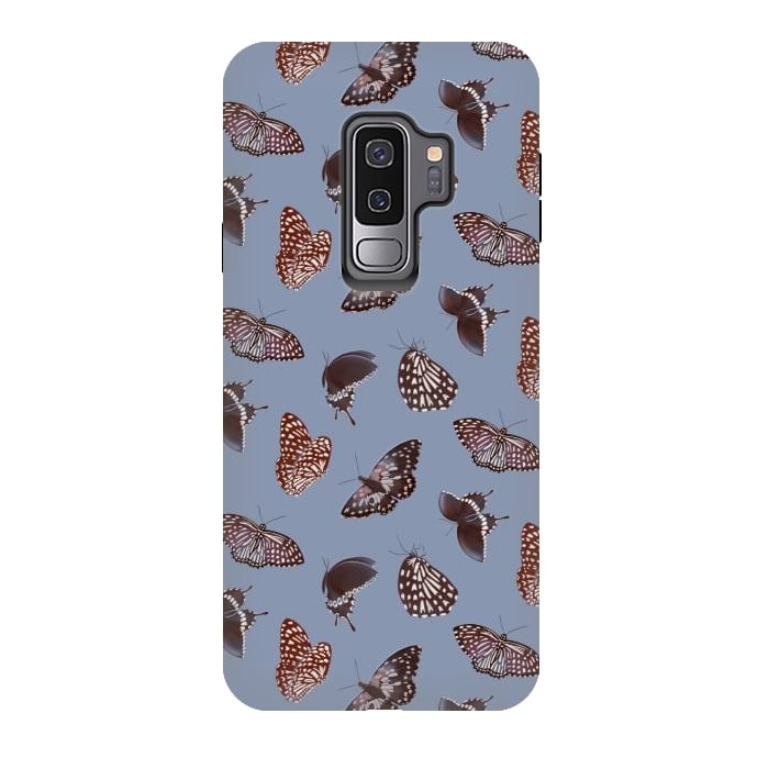 Galaxy S9 plus StrongFit Dark Butterflies by Tishya Oedit