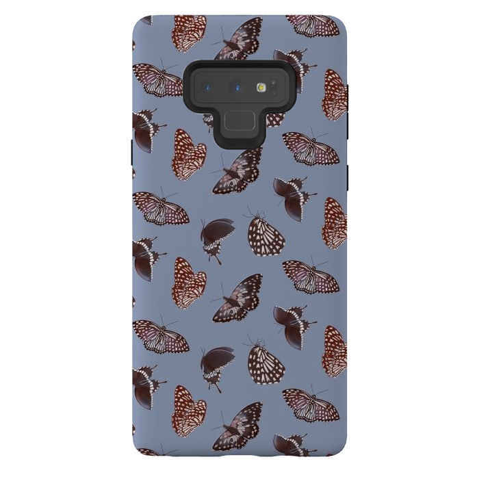 Galaxy Note 9 StrongFit Dark Butterflies by Tishya Oedit