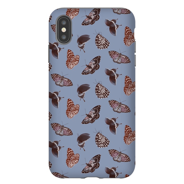 iPhone Xs Max StrongFit Dark Butterflies by Tishya Oedit