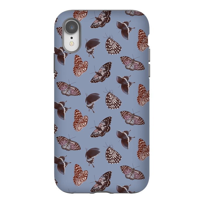 iPhone Xr StrongFit Dark Butterflies by Tishya Oedit