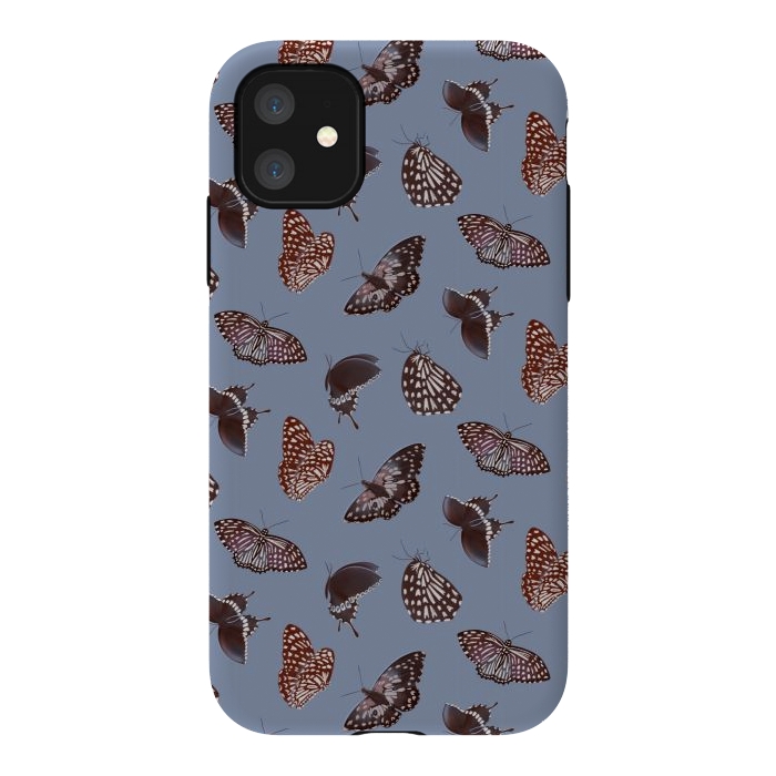 iPhone 11 StrongFit Dark Butterflies by Tishya Oedit