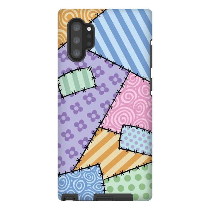 Galaxy Note 10 plus StrongFit Patchwork by Laura Nagel