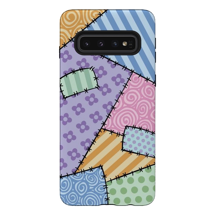 Galaxy S10 StrongFit Patchwork by Laura Nagel