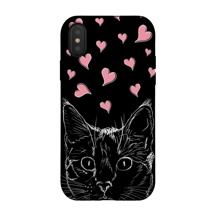 iPhone Xs / X StrongFit In love kitten by Oana 