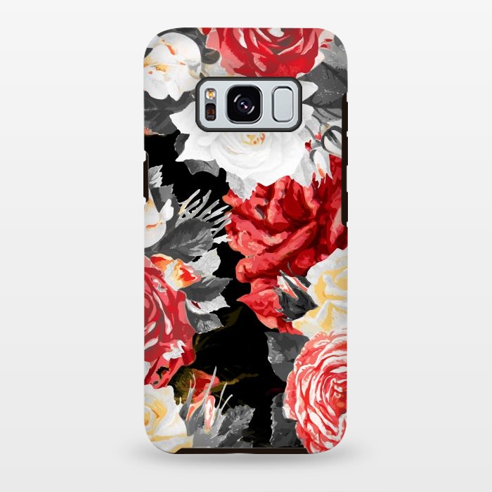 Galaxy S8 plus StrongFit Red and white roses by Oana 