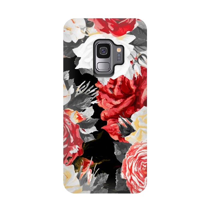 Galaxy S9 StrongFit Red and white roses by Oana 