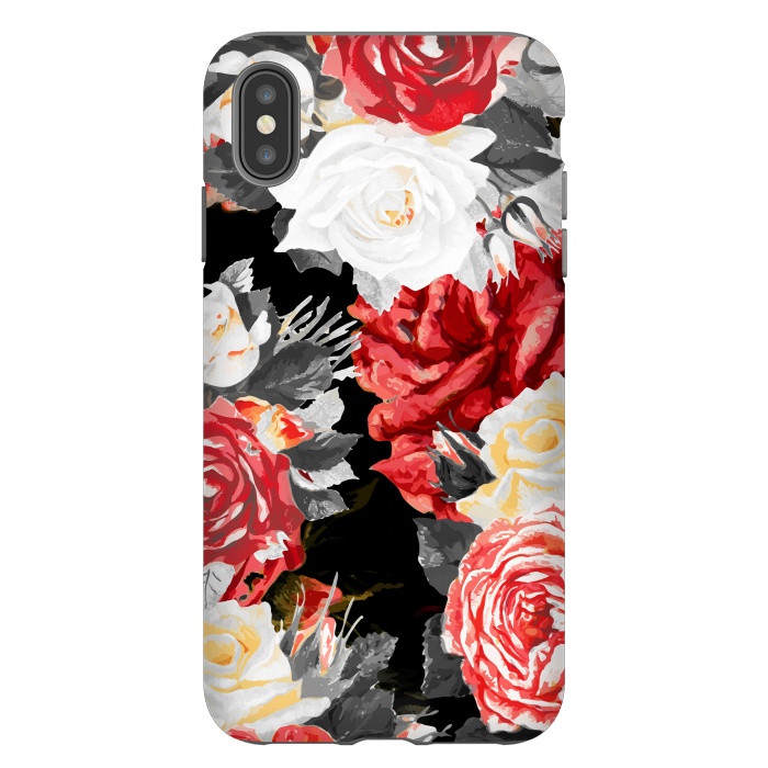 iPhone Xs Max StrongFit Red and white roses by Oana 
