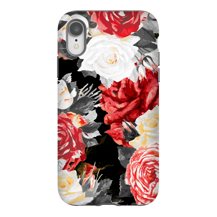 iPhone Xr StrongFit Red and white roses by Oana 