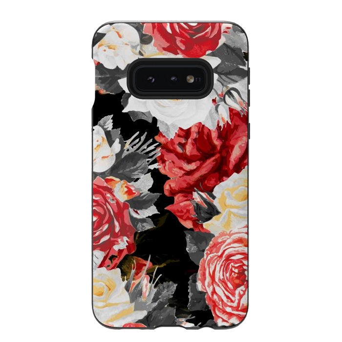 Galaxy S10e StrongFit Red and white roses by Oana 