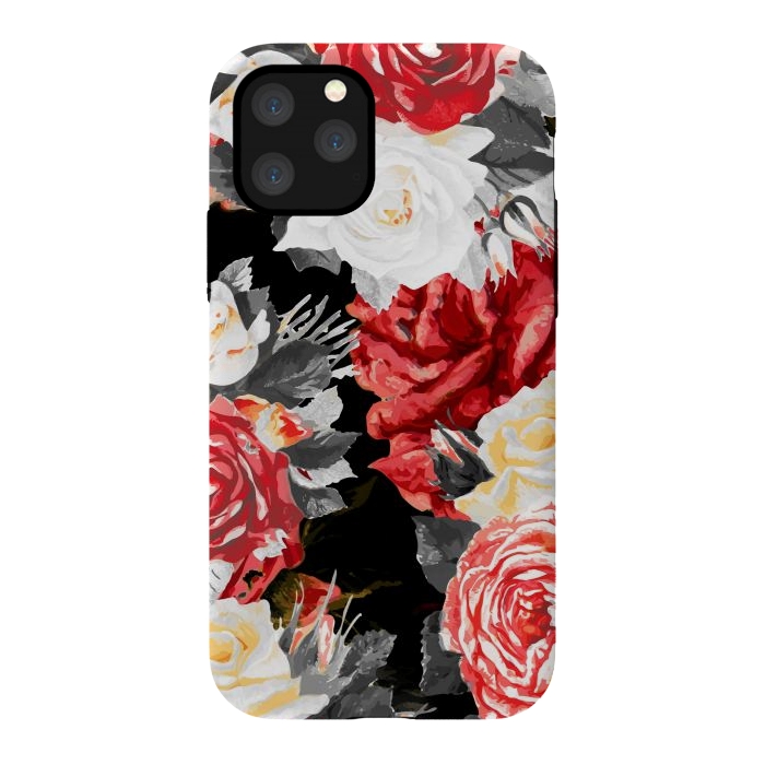 iPhone 11 Pro StrongFit Red and white roses by Oana 