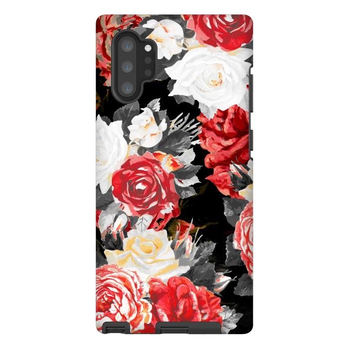 Galaxy Note 10 plus StrongFit Red and white roses by Oana 