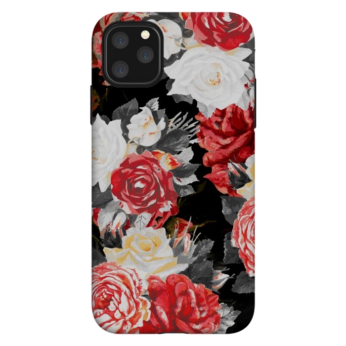 iPhone 11 Pro Max StrongFit Red and white roses by Oana 
