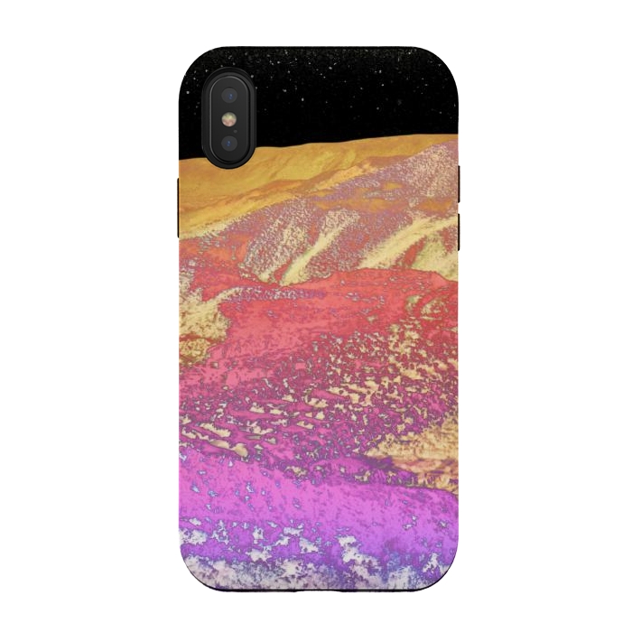 iPhone Xs / X StrongFit Vibrant rainbow mountain by Oana 