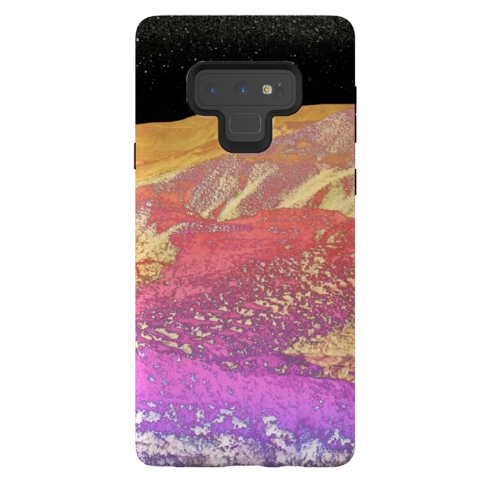 Galaxy Note 9 StrongFit Vibrant rainbow mountain by Oana 