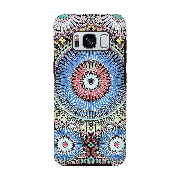 Galaxy S8 StrongFit Colorful Moroccan inspired mosaic tiles by Oana 