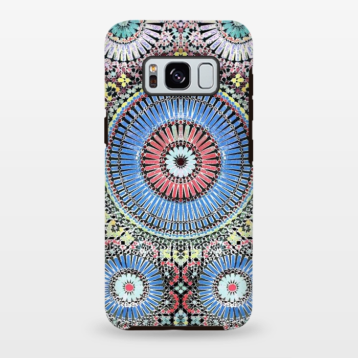 Galaxy S8 plus StrongFit Colorful Moroccan inspired mosaic tiles by Oana 