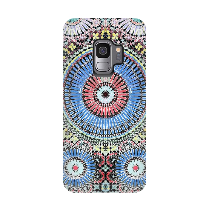 Galaxy S9 StrongFit Colorful Moroccan inspired mosaic tiles by Oana 