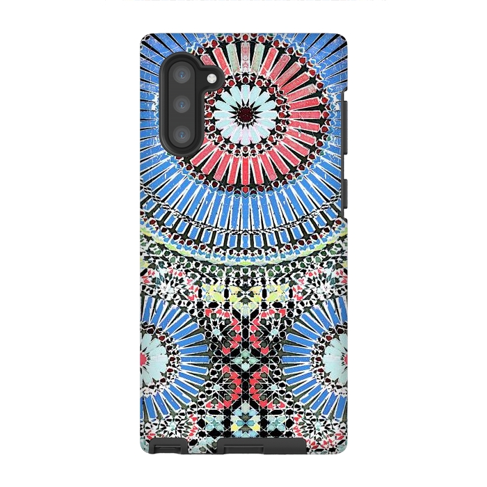 Galaxy Note 10 StrongFit Colorful Moroccan inspired mosaic tiles by Oana 